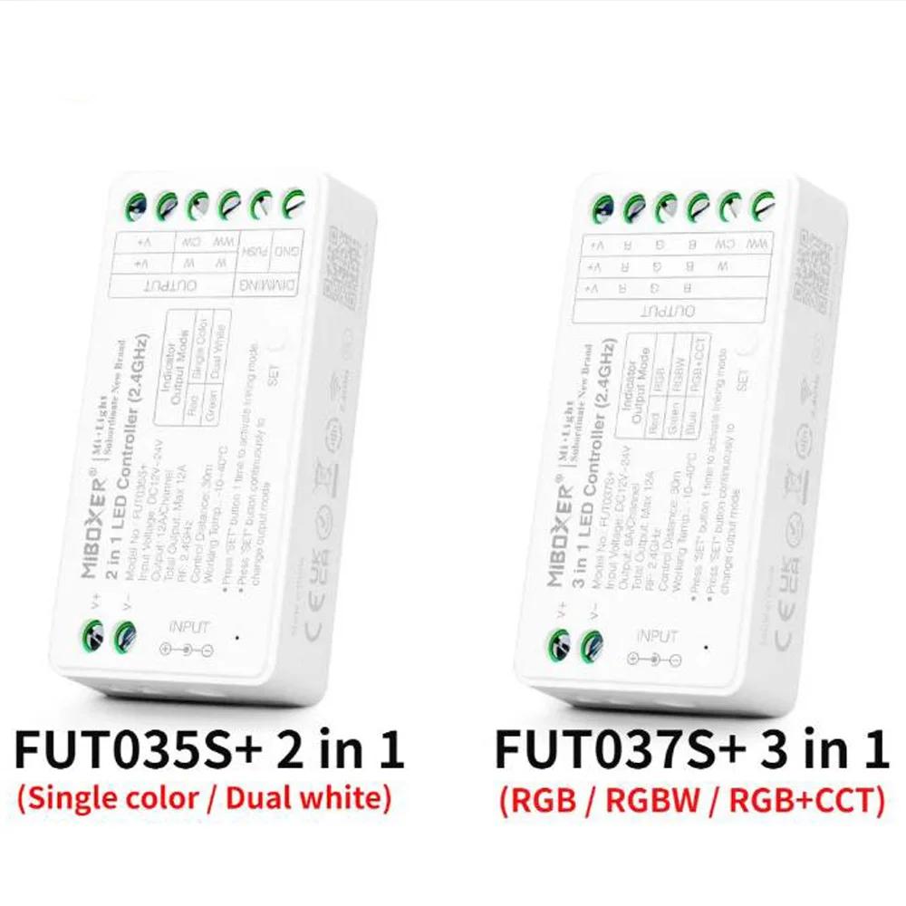 MiBoxer RF LED Ʈ Ʈѷ ̴ , DC12V, 24V, FUT035S, ܻ CCT, 2 in 1, FUT037S, RGB RGBW, RGBCCT, 3 in 1, 2.4G